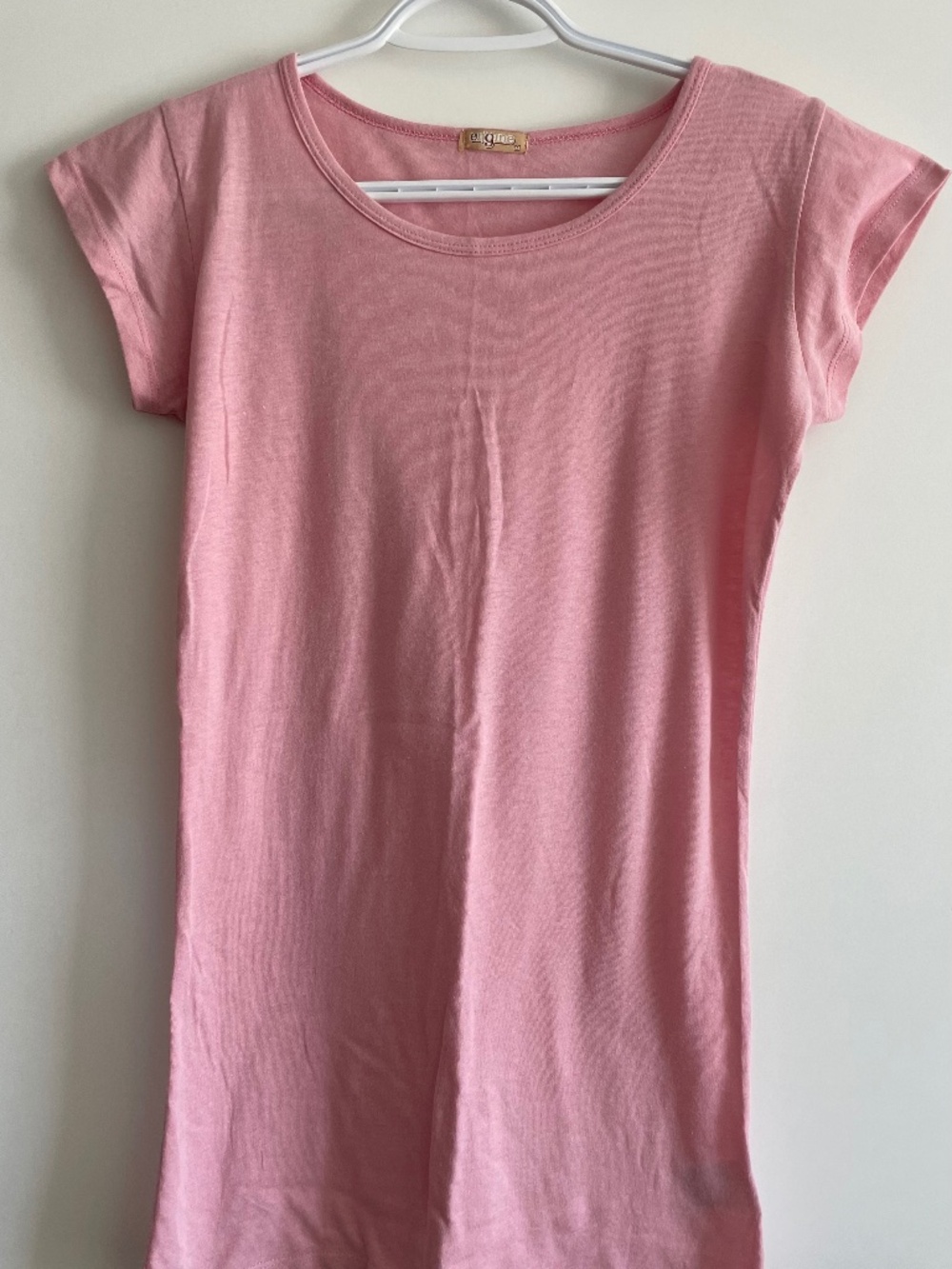 EUC Engine Long Light Pink Fitted T-Shirt Y2K Soft Pastel Indie Girly Medium